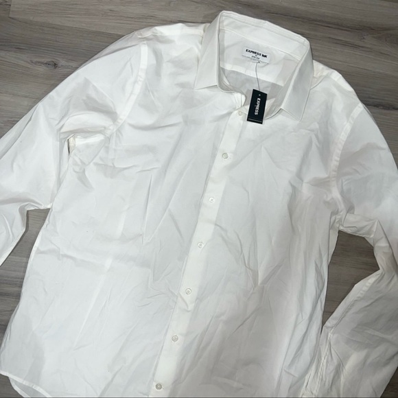 Express Men's Performance Slim Fit Dress Shirt - Non-Iron Long Sleeve Button Down - View #8